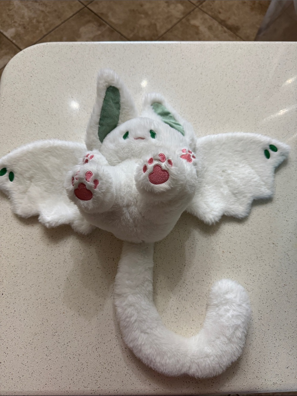 Bat Bunny White Plush Toy manta Creative Plush Stuffed Kawaii Animal Soft Clean